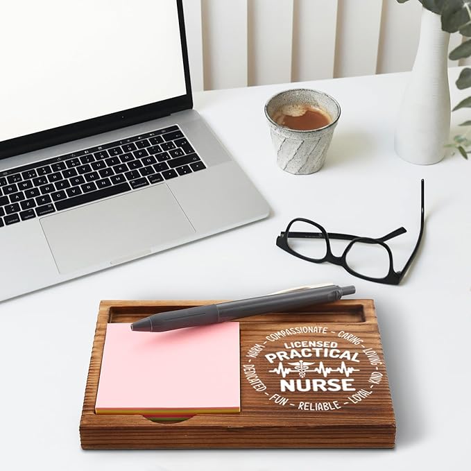 Licensed Practical Nurse LPN Week Appreciation Thank You Gifts, Licensed Practical Nurse Sticky Note Holder, Licensed Practical Nurse Office Desk Decor Self-Stick Note Pad Holders GAA21