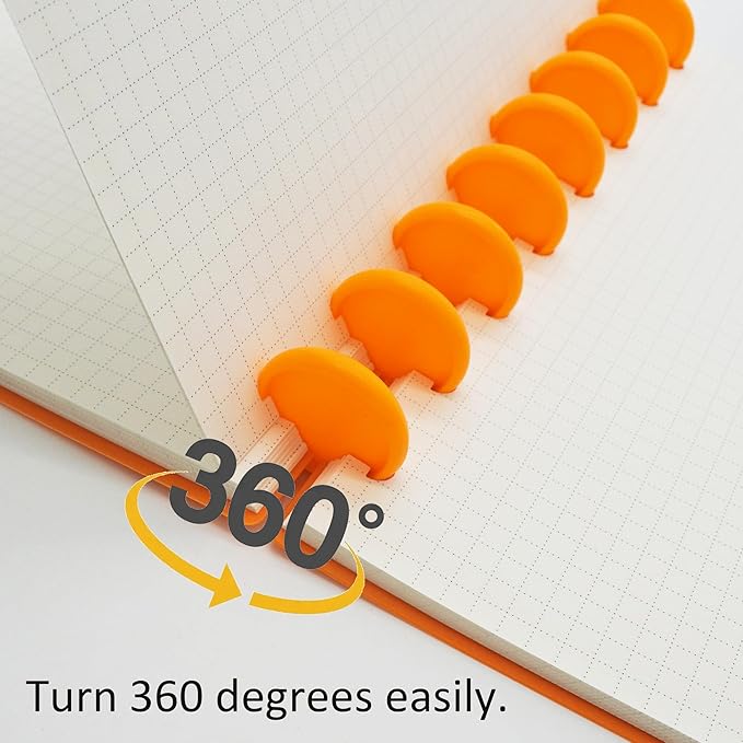 100pcs Discbound Notebook Discs DIY Planner Accessoriesfits for Tul,Levenger,Arc,Happy Planner,Talia(Orange,1.26 inch/32mm)