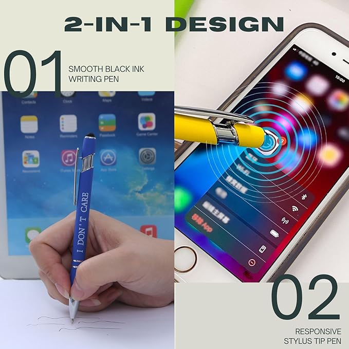 Personalized Custom Pens in Bulk – Engraved Black Ink Ballpoint Pens for Business Gifts, Customizable Writing Pens for Men and Women(Rainbow Silver Tube)