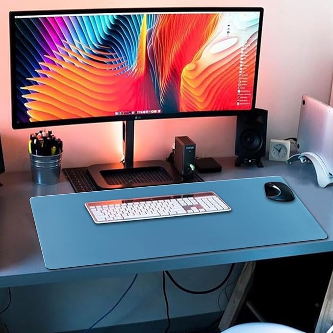 XXL Gaming Mouse Pad 35.4x15.7 Professional Large Mouse Pad & Computer Game Mouse Mat-90x40 Iceblueus