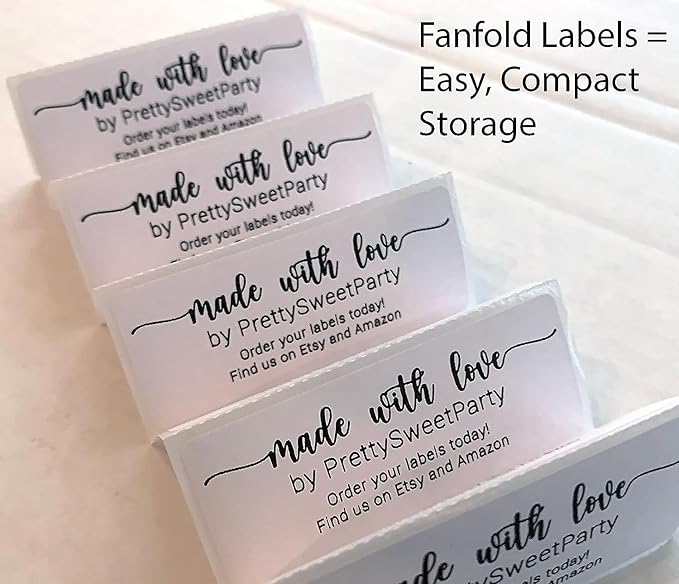 White Address Labels - Personalized Return Address Labels, Custom Printed Mailing and Shipping Labels for Envelopes, Packages, Business, Home Use (Joyful Script)