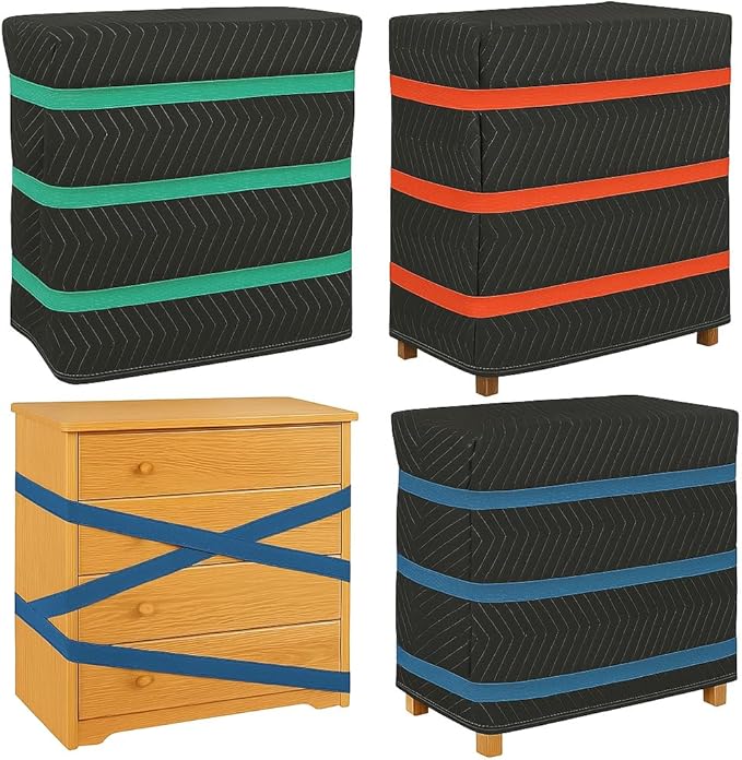 36 Pack Mover Blanket Rubber Bands - Extra Large Rubber Bands for Moving Blankets and Furniture - Variety of Sizes 26in, 30in & 42in - 36 Moving Bands Total - kitchentoolz