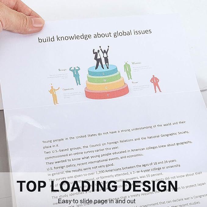 Sheet Protectors, HERKKA 700 Pack Heavy Duty Clear Plastic Page Protectors Sheet Reinforced 11-Hole Fit for 3 Ring Binder Fits Standard 8.5 x 11 Paper, 9.25 x 11.25 Top Loaded, Acid Free