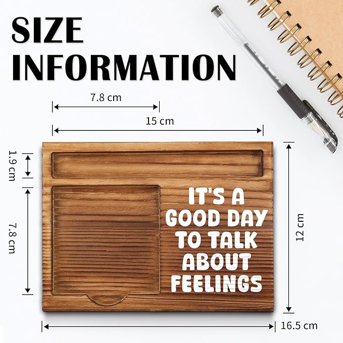 Mental Health Sticky Note Holder, Mindfulness Therapy Office Gift for Women, Coworker, Friends, Positivity Recovery Self Care Encourage Gift Self-Stick Note Pad Holders WPP31