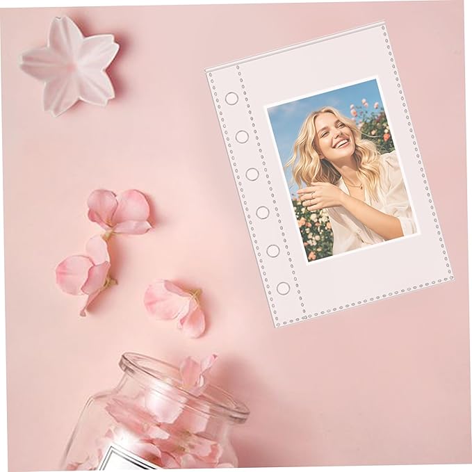 10Pcs Binder Pockets 6-Holes Clear A7 Planner Inserts Moisture-Proof & Water-Resistant Binder Inserts for Photos Cards Bills More A7 Planner