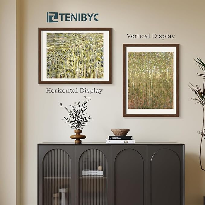 18 x 24 Poster Frame - 4 Pack, Brown Wood Picture Frame, Display Pictures, Posters, Puzzles, Horizontal and Vertical Wall Hanging