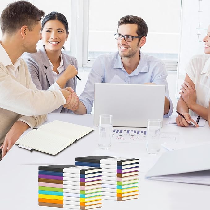 20 Pack Journals for Writing College Ruled Notebooks Journal in Bulk, Hardcover Notebooks (200Pages) for Note Talking, Lined Bullet Journals for Home School Office, 5.7"x8.4", 10 Colors