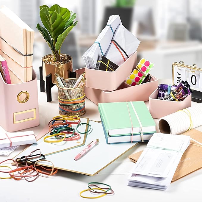 PlasticMill Dark Green Rubber Bands Size 33 (3 1/2" x 1/8") - #33 Colored Rubber Bands Office Supplies - Strong, Elastic Bands for Crafts, Balloon Garland, Cash, File Folders (1,000-Pack)