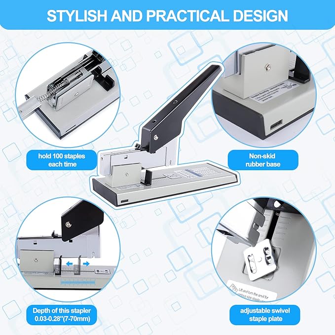 Heavy Duty Stapler,240 Sheet High Capacity Large Stapler with Staple Remover and 4000 Staples,Nextlifei Effortless Industrial Staplers,Easy to Load Heavy-Duty Staples,for Home ,Booklet ,Commercial Use