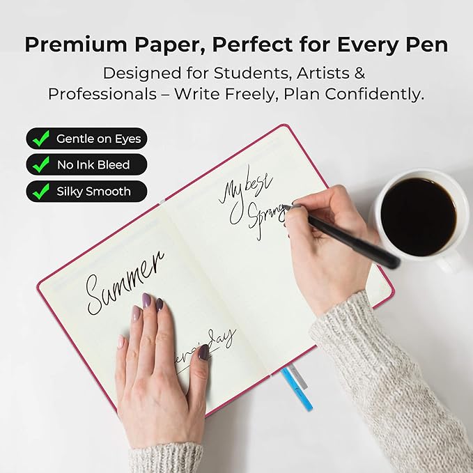 Weekly Monthly 2026 Planner (Jan.26-Dec.26),6.5"x3.75",12 Months Agenda Plan with Month Tabs & Pocket,Expenses/Note Pages, Appointment Book Calendar with Vegan Leather Cover,Rose Red