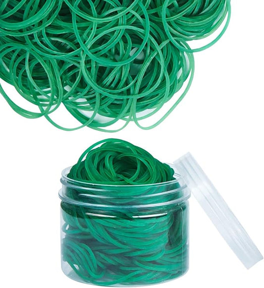 AMUU Rubber Bands 300pcs Green Small Rubber Bands for Office School Home size16 Elastic Band Office School Home Strong Elastic Band Loop Office Supplies