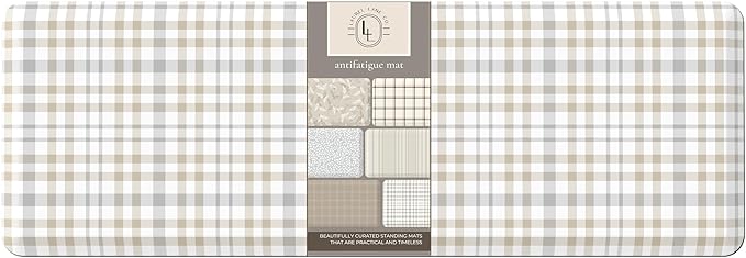 Anti Fatigue Mat by Laurel Lane Co. – Designer Anti Fatigue Mats for Kitchen Floor, Kitchen Mats for Floor, Desk Mat – Cushioned 0.75" Thick – Stain Resistant – Non-Skid Bottom – 20" x 60"