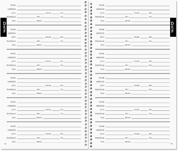 Navy Blossoms Address Book - 94 Pages; 5" x 8-1/2", Spiral-Bound, 50 Replacement Cover Stickers