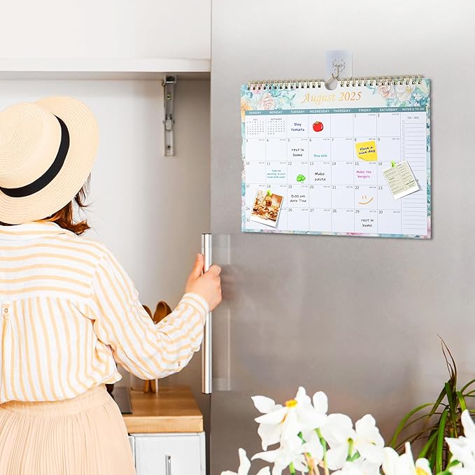 deli Calendar 2025-2026, 18 Months Calendar from July 2025 to December 2026, 11" x 8.5" Wall Calendar with Stickers, Calendar Planner for Home, Office, Classroom