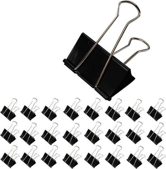 Jumbo Binder Clips 3 Inch - Extra Large Binder Clips 24 Pack, Heavy Duty Office Binder Clips for Paper, Documents, School & Office Supplies (24, 3 inch)