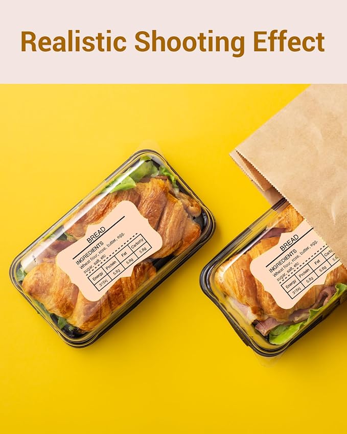 Phomemo Brown Thermal Labels for Shipping Label Printer for Small Business Supplies - 3" x 2" / 500 Brown Labels/Roll, Commercial Grade Round Stickers Roll for Custom Stickers Personalized & Business