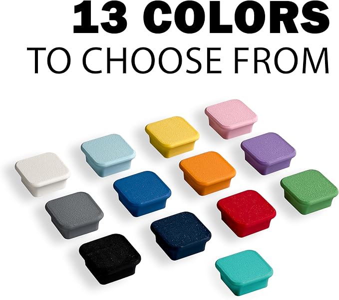 Glassboard Studio MiniBar Magnet - Strong Neodymium Rare Earth Magnets for Fridge, Whiteboard, Locker & Magnetic Glassboards - Crafting & Office Use - Strong Fridge Magnets (Seaside Teal Bar, 12)