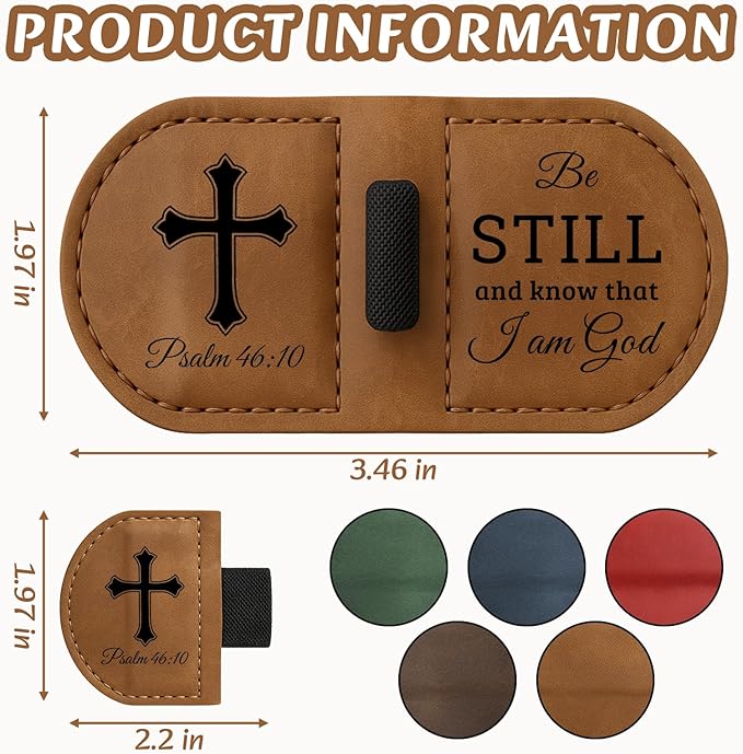 Bygone Mark Personalized Magnetic Leather Bookmark with Pen Holder - Inspirational Bible Verse Scripture Design, Custom Book Marker for Book Lovers Men Women (Coffee-Romans 8:28)