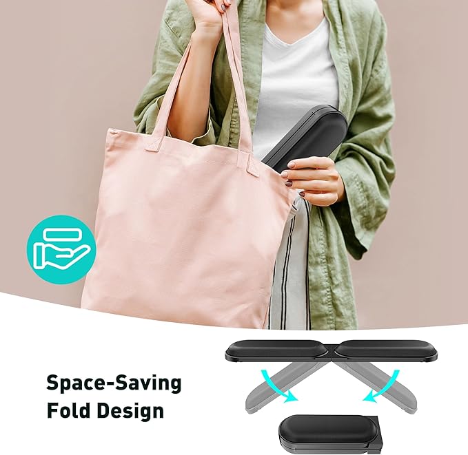 Keyboard Wrist Rest – Adj. Angle & 25” Length, Foldable Memory Foam Ergonomic Support for PC, Laptop, Gaming – Non-Slip, Typing & Mouse Pain Relief