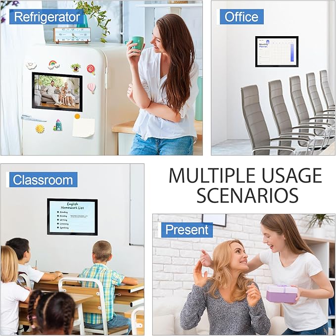 Magnetic Sign Holder 8.5 x 11, 5 PCS Self Adhesive Picture Frame, Wall Window Office Door Fridge Plastic Sheet Protector Sleeve Display for Document Paper Poster Flyer Photo Notice