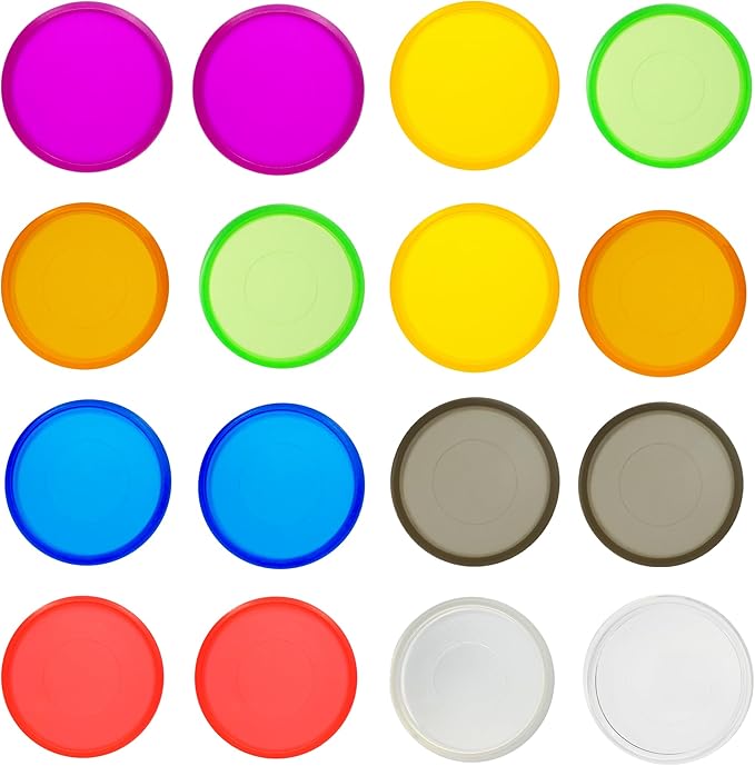 100pcs Discbound Notebook Discs DIY Planner Accessories fits for Tul,Levenger,Arc,Happy Planner,Talia(Transparent Mixed,0.7inch/18mm)