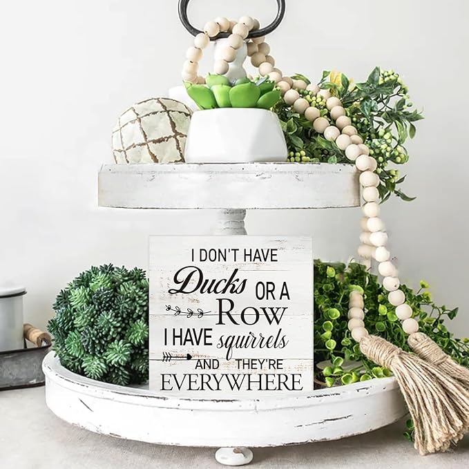 Funny Office Quote Wooden Box Sign Desk Decor Rustic Humorous Wood Block Plaque Box Sign for Home Living Room Shelf Table Decoration (5 X 5 Inch)