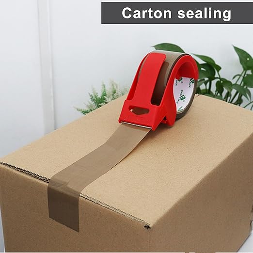 BOMEI PACK Brown Packing Tape Refills, Heavy Duty 12Rolls with 1 Dispenser for Packaging, Shipping and Moving, 2.6Mil 1.88 Inch x 60 Yard