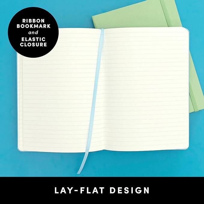 PAPERAGE Lined Journal Notebook, (Coral), 160 Pages, Medium 5.6 in x 8 in - 100 GSM Thick Paper – Hardcover Journaling Notebook for Work, School & Note Taking