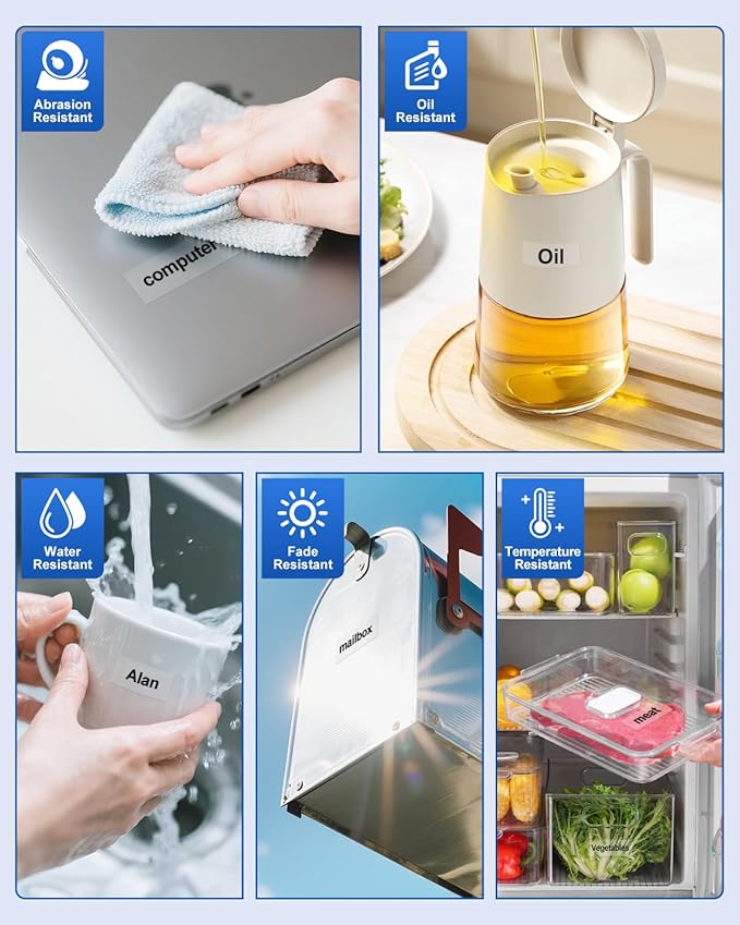 Tze151 24mm 0.94" Laminated Clear Tape Compatible for Brother Tze-151 Tz-151 P Touch Tz Tze Label Tape 24mm 1" Black on Clear for PTD600 PTD610BT PTP710BT PTP750W PTE550W Label Maker, 4-Pack