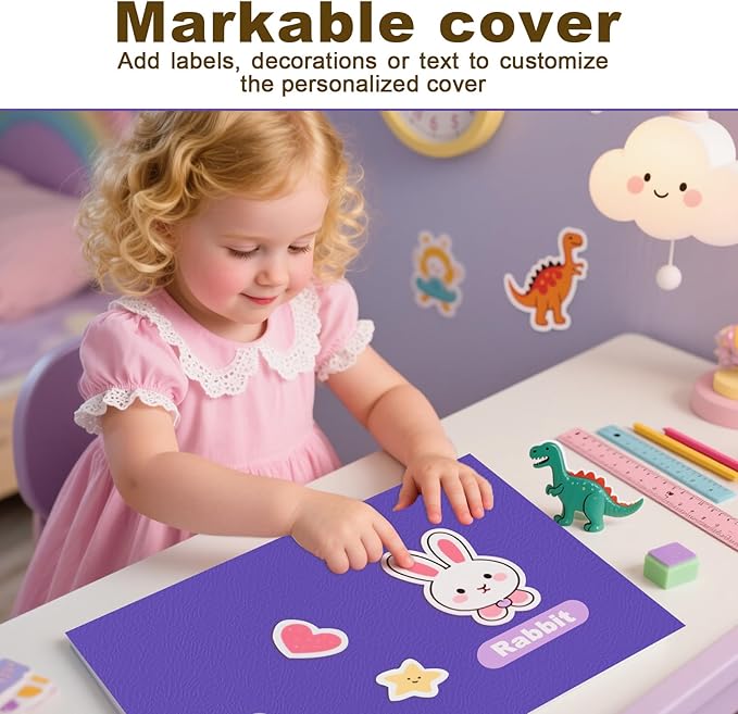 Folders with Pockets, LAYZZ 60 Pack Paper Pocket Folders, 2 Pocket Folders Fits Letter Size Paper, for School Office and Home (Purple)