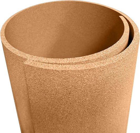 Manton Cork Premium Cork Roll - 4' x 24' x 1/2", 100% Natural Facing Grade Material for Bulletin Boards, Decorative Photo and Message Push Pin Displays - Perfect for Home, School, and Office