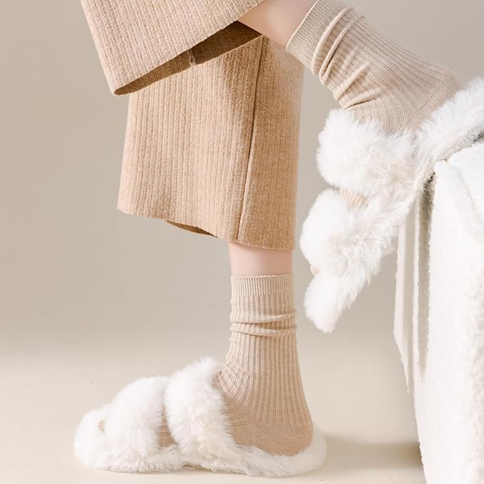5 Pairs Fuzzy Soft Cozy Comfortable Socks for Women, Casual Sleep Comfy Socks, Perfect Warm Winter Gifts for Women