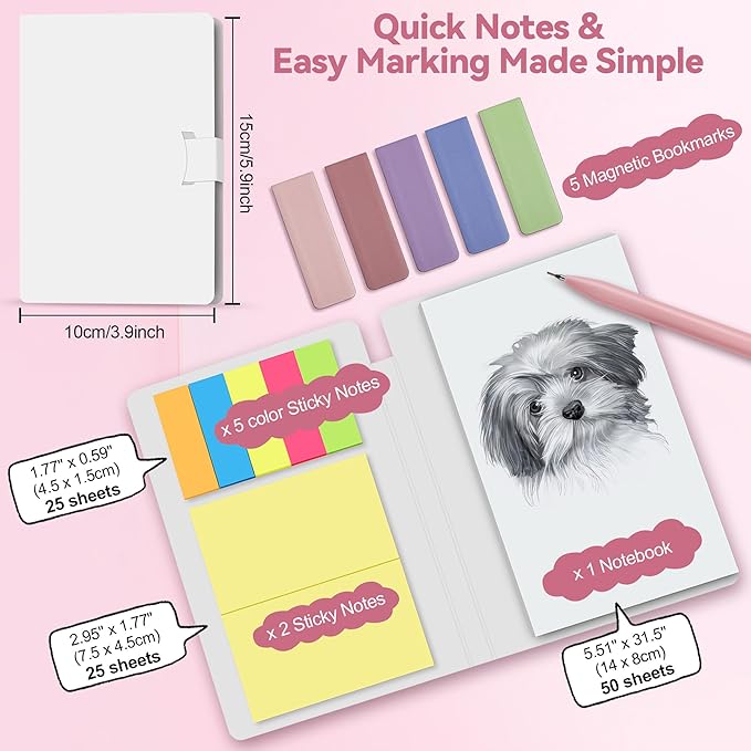 61 PCS Aesthetic School Supplies with Cute Pencil Case, Pastel Highlighters, Gel & Erasable Pens, Mechanical Pencils, Refills, Complete Essentials Stationery Kit for Students (Pink)