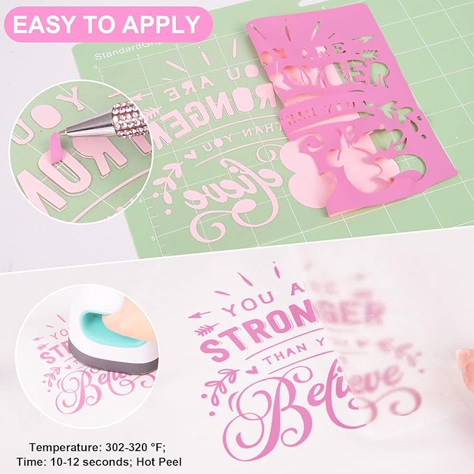 VINYL FROG Heat Transfer Vinyl Roll HTV Vinyl - 12" x5ft Pink Iron on Vinyl for T-Shirts, Heat Press Vinyl for DIY Craft Designs (Pink)