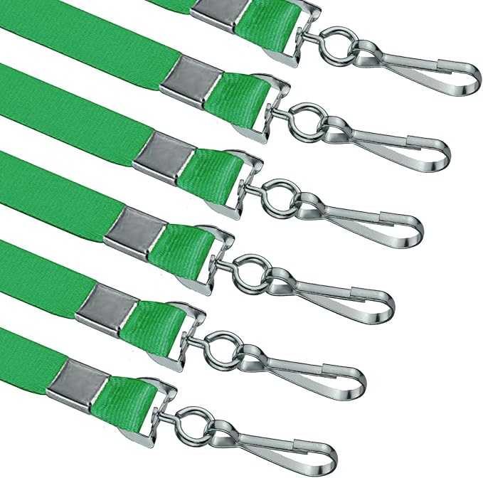 Green Lanyards Bulk 50 packs Lanyards for ID Badges,Lanyards with Swivel Hook Clips for Name Tag Lanyard ID Holder