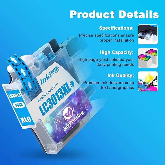 LC3013 Ink Cartridges BK/C/M/Y Compatible with Brother LC3013XL Ink LC3013 XL LC3011 LC-3011 Work for Brother MFC-J491DW MFC-J497DW MFC-J690DW MFC-J895DW (10 Pack)