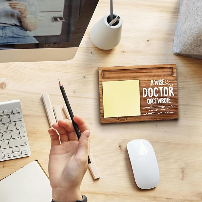 Doctor Sticky Note Holder, Doctor Office Decor, Doctor Gifts, Doctor Thank You Appreciation Gifts for Women Self-Stick Note Pad Holders WPP18