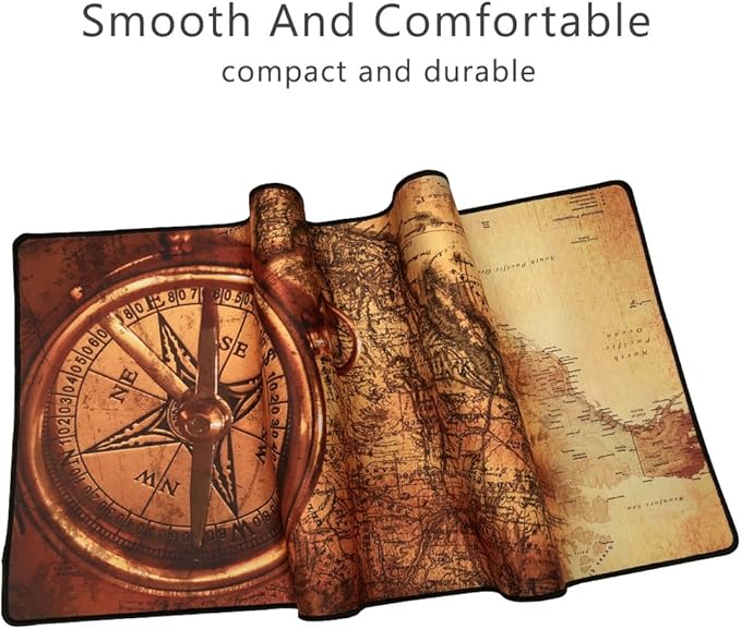 XXL Professional Large Mouse Pad& Computer Game Mouse Mat (35.4x15.7x0.1IN, Compass)