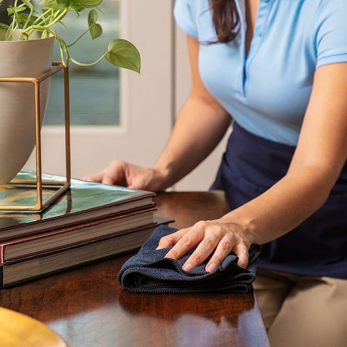 Microfiber Wholesale 16" x 24" Pro Multi Surface Microfiber Towels | Case of 156 | Blue