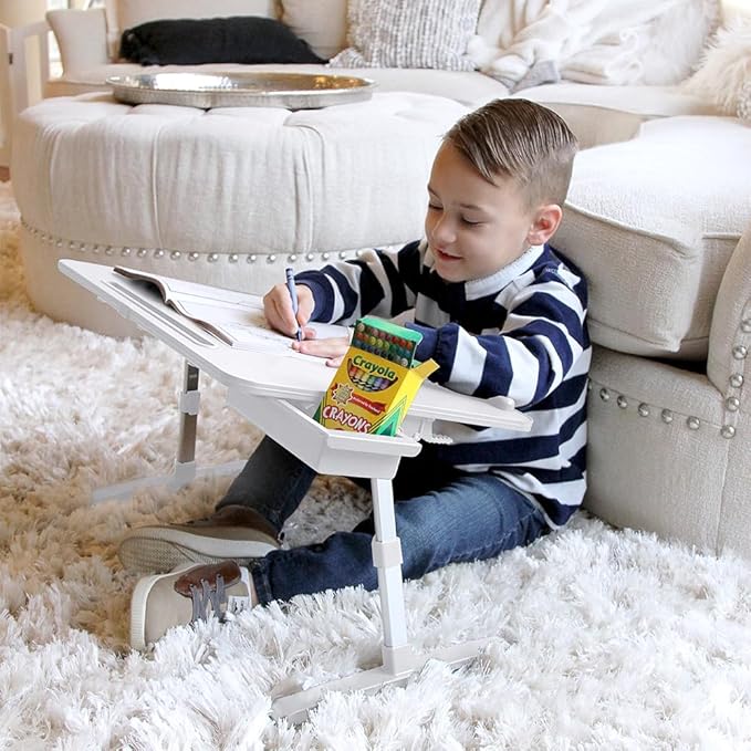 Limitless TotalDesk Portable Workstation and Lap Desk with Adjustable Height & Tilt (White)