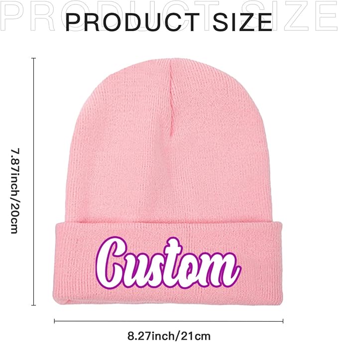 Custom Beanie with Photo Text Logo Design Your Own Personalized Knitted Hats Customized Beanie Custom Hats for Men Women