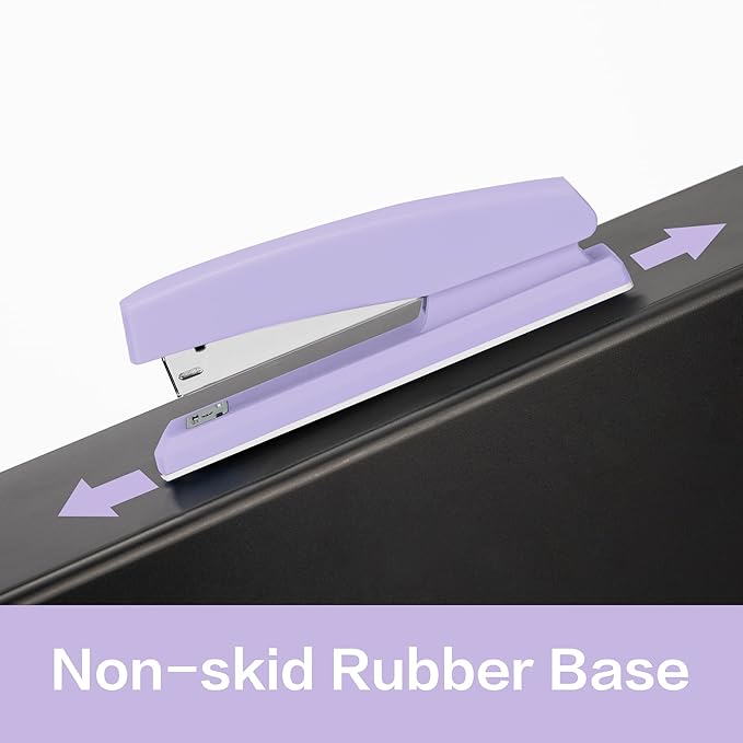 Deli Stapler, Desktop Stapler, Office Staplers, 25 Sheet Capacity, Includes 1000 Staples and Staple Remover, Purple
