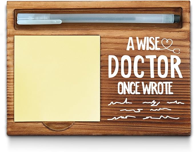 Doctor Sticky Note Holder, Doctor Office Decor, Doctor Gifts, Doctor Thank You Appreciation Gifts for Women Self-Stick Note Pad Holders WPP18