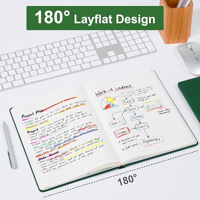 COMIX B5 Lined Journal Notebooks, 240 Pages, 6.9 x 9.8 Inches, Navy Blue, Hardcover Journaling Notebooks for Men & Women- Fits for Office, Business, School, Notes Taking & Writing