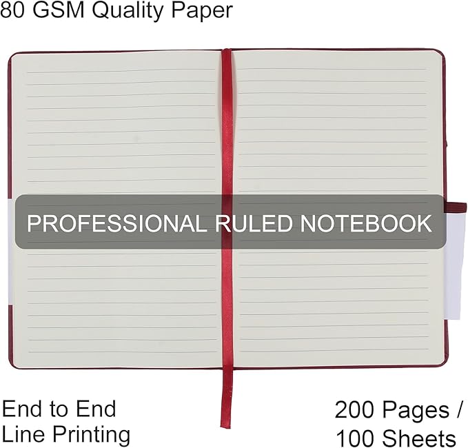 20 Pack Journals for Writing College Ruled Notebooks Journal in Bulk, Hardcover Notebooks (200Pages) for Note Talking, Lined Bullet Journals for Home School Office, 5.7"x8.4", Red
