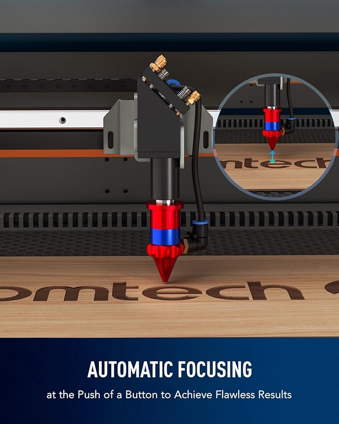 OMTech 90W CO2 Laser Engraver with LightBurn and Water Chiller, 20"x28" Laser Engraving Cutting Machine with Autofocus Autolift 4 Way Pass Air Assist, Commercial Laser Cutter