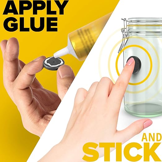 X-bet MAGNET 50 pcs, 1 Inch (25mm) - Round Disc Magnets for DIY, Craft Hobbies, Science & School Projects – Bulk lot of Tiny Ceramic Magnets