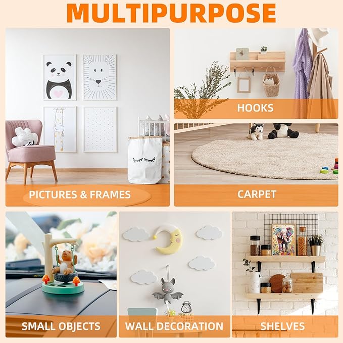 deli Double Sided Tape Heavy Duty, Nano Tape, Double Sided Mounting Tape, Clear Adhesive Tape for Hanging Picture, Poster, Carpet, Photo Deco, 10 Feet