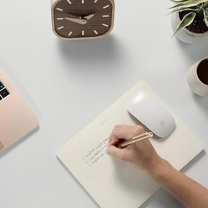 Mouse Pad Notepad for Professionals, 9.8" x 7.9", 50 Sheets, Minimalist, Gold Foiled, Dotted Layout, Executive's Desk Note Pad, To Do List Notepad, Eco-friendly, FSC™ Certified Planner Pad