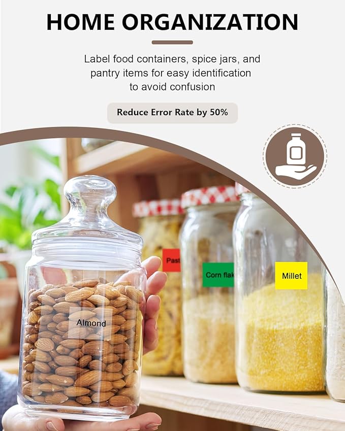 Multi-Color Tze 24mm 0.94" Label Tape Compatible for Brother P Touch Tz Tape Laminated 1 Inch Refills for PTouch PT-D600 PT-D610BT PT-P710BT PTP750W, White/Clear/Red/Blue/Yellow/Green, 6 Pack